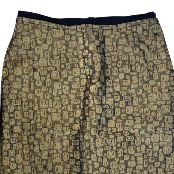 ⭐️FSP⭐️ LOFT‎ Formal Gold Shimmer Lined Skirt - Picture 7 of 14